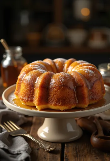 Hunajakuglof tarjoiltuna