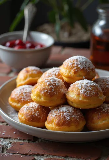 Aebleskiver tanskalaiset pallopannukakut vastapaistettuna