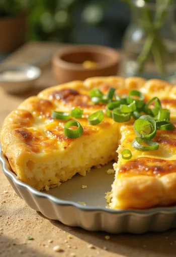 Tamagoyaki-piirakka, tarjoiltuna munatäytteellä ja tuoreella persiljalla