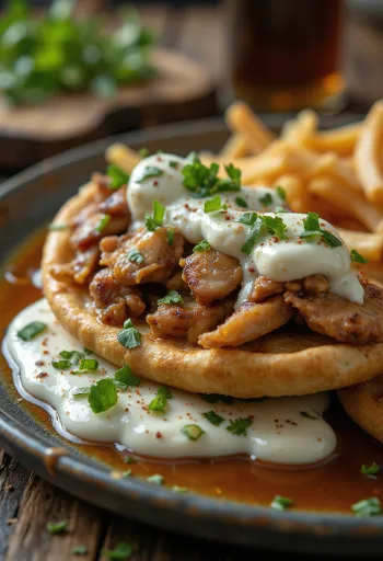 Seka-gyros pita tuoreella tzatzikilla