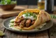 Seka-gyros pita tuoreella tzatzikilla