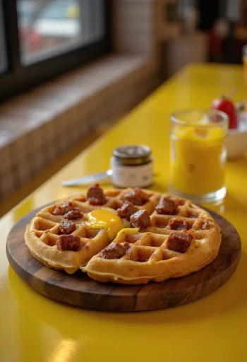 Makkaravohveli tarjoiltuna