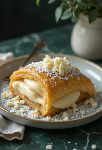 Valkosuklaastruudeli vastapaistettuna