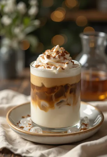 Yksinkertainen jääkahvi lasissa