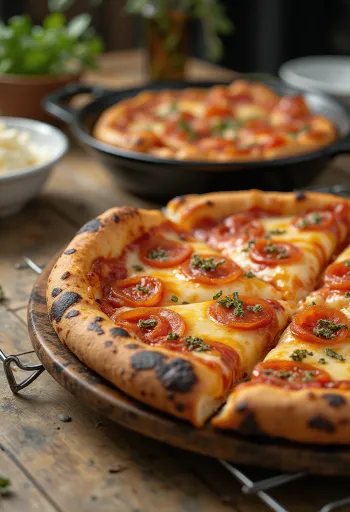 Detroit Style Pizza neliskulmainen, paksu ja rapea