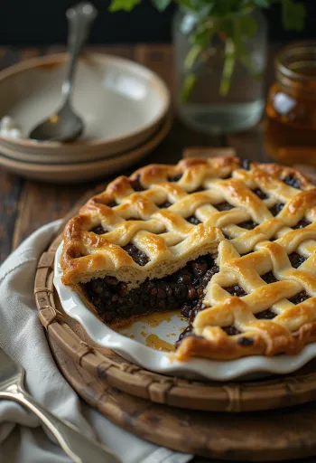 Hunaja-unikonsiemenpiirakka tarjoiltuna