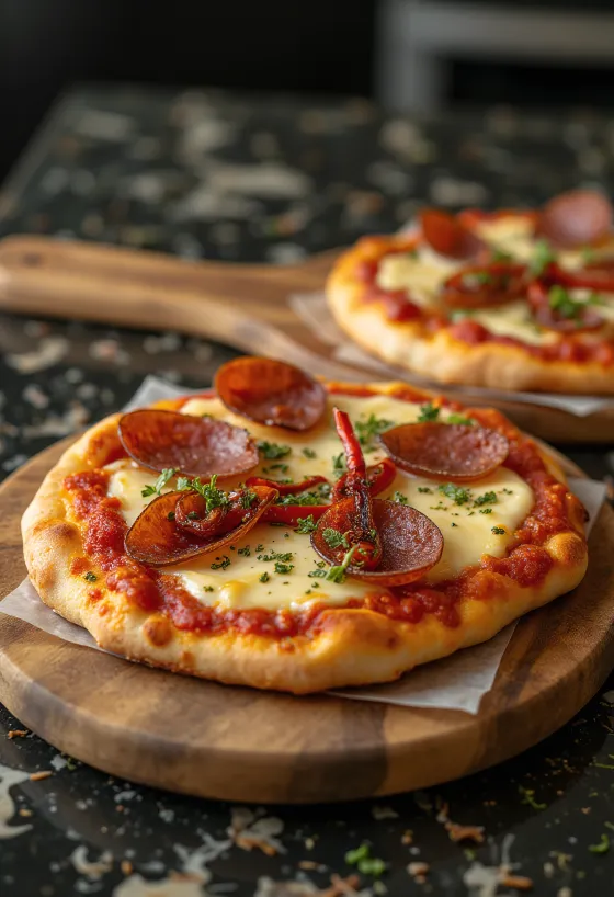 Diavola-pizza gorgonzolalla ja chilillä