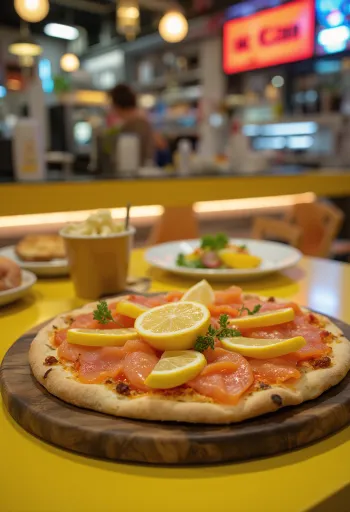 Moskovalainen pizza savulohella ja smetanalla