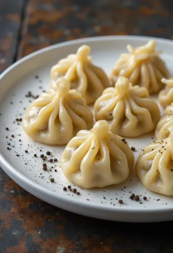 Khinkali tarjoiltuna