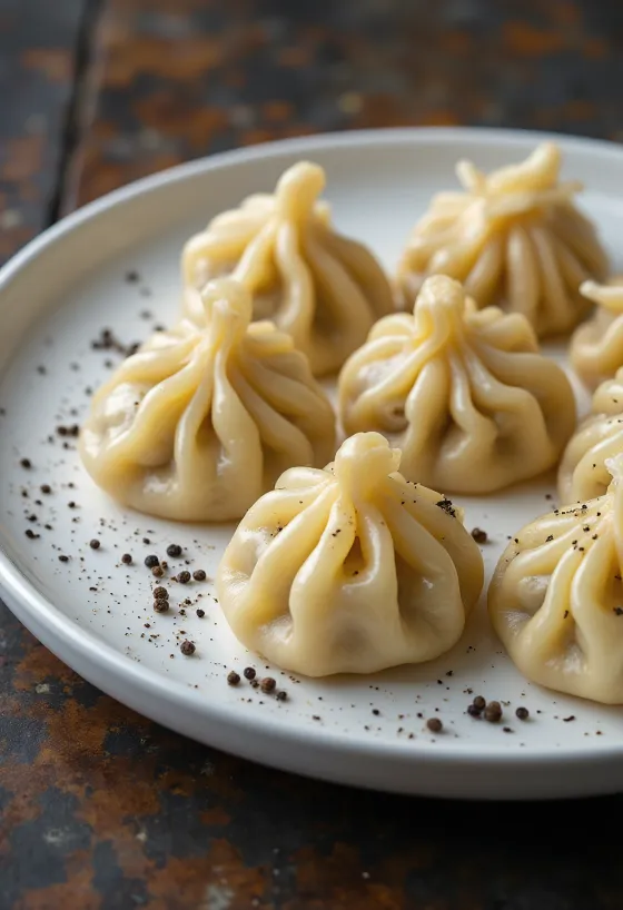Khinkali tarjoiltuna