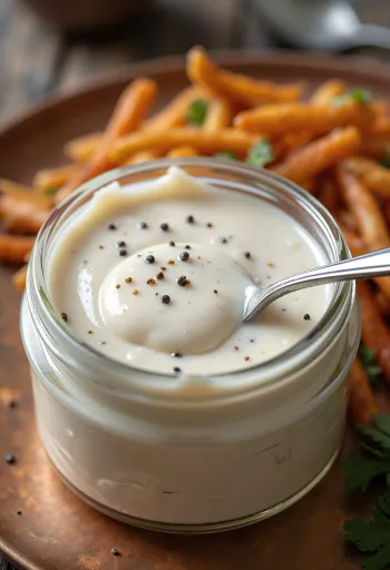 Alabama valkoinen barbequekastike tarjoiltuna grillatun kanan kanssa