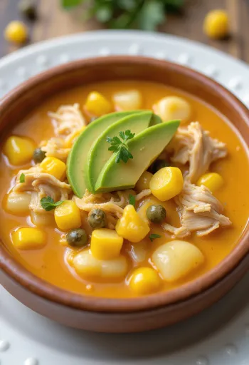 Ajiaco kanalla tarjoiltuna