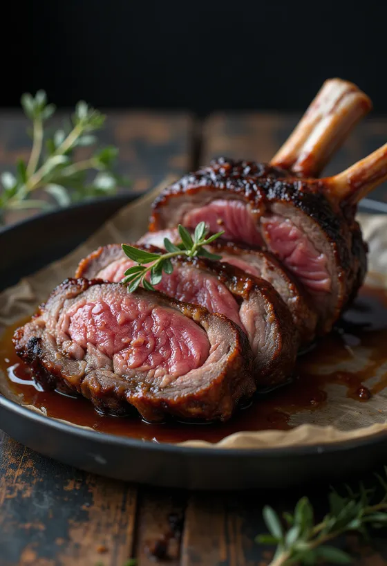 Savustettu BBQ-karitsanlapa tarjoiltuna