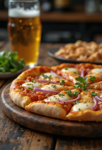 Kimchi-pizza korealaisella kimchillä ja gochujang-kastikkeella