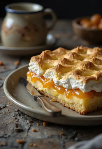 Rákóczi-rahkakakku tarjoiltuna