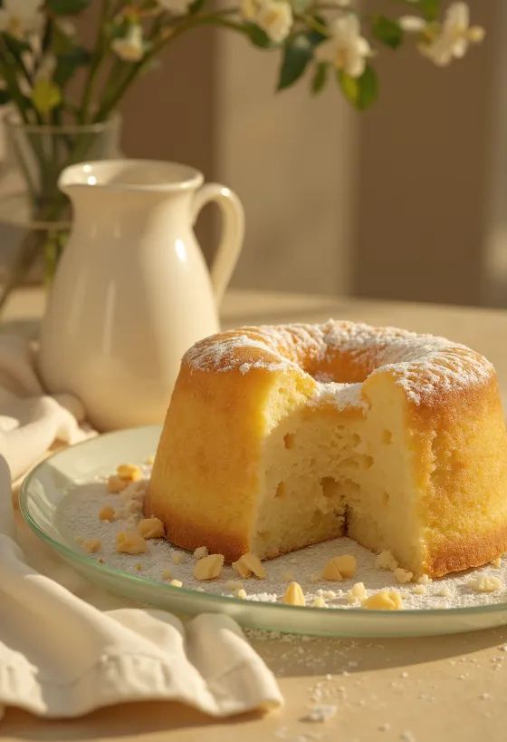 Gluteeniton marsipaanikakku viipaleina tarjoiltuna