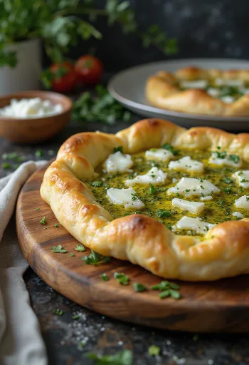 Manakish tarjoiltuna