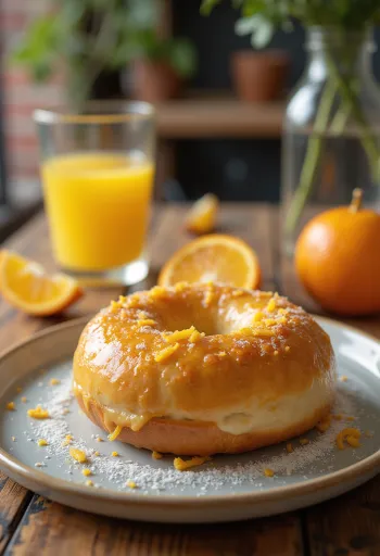 Appelsiinilikööribagel vastapaistettuna