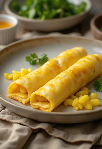 Tamagoyaki-munakas, japanilainen munakas pehmeällä, täyteläisellä rakenteella, rullattuna