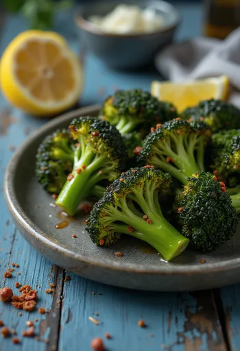 Grillattu BBQ-parsakaali tarjoiltuna