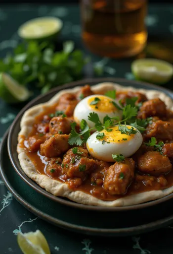 Doro Wat etiopialainen kanapata tarjoiltuna