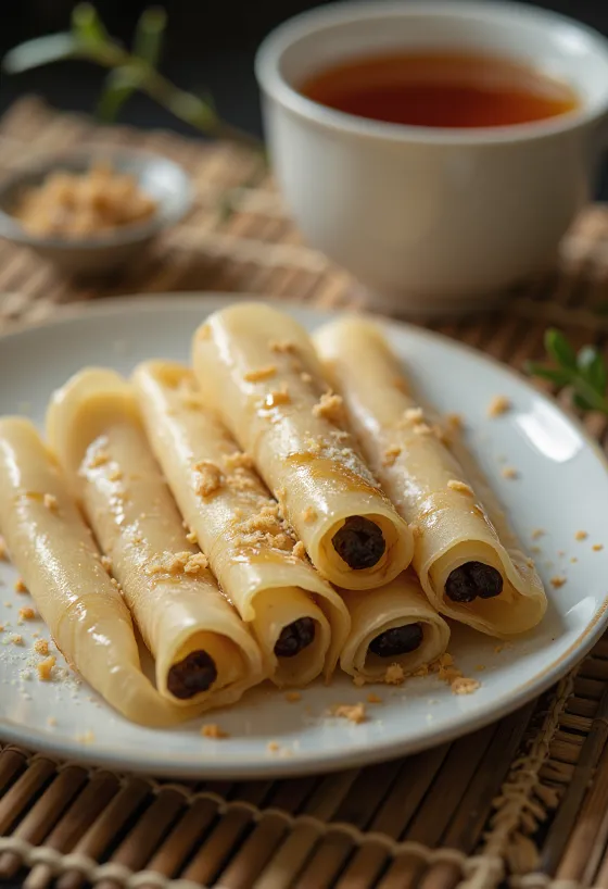 Patishapta bengalilainen lettu nolen gur -täytteellä