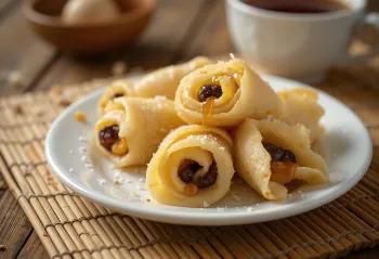 Patishapta bengalilainen lettu nolen gur -täytteellä