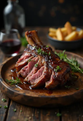 BBQ-karitsanniska tarjoiltuna