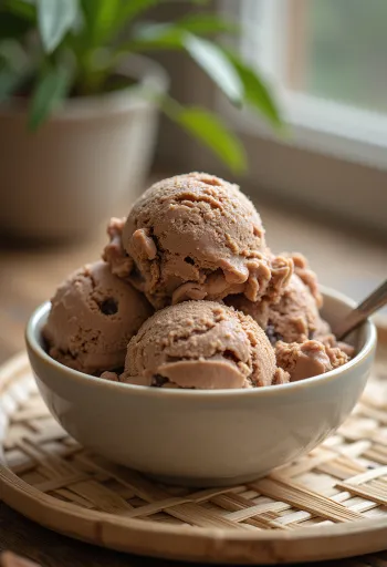 Aero-jäätelö tarjoiltuna