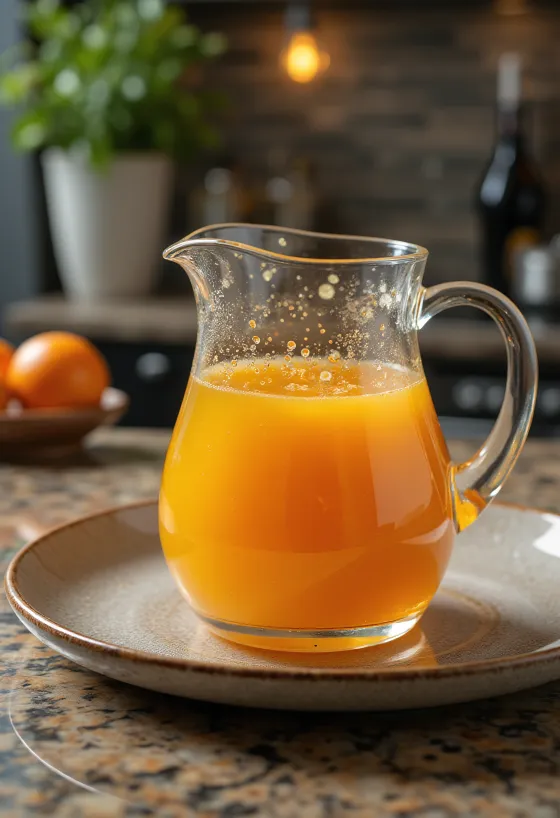 Rosmariini-appelsiinikastike tarjoiltuna