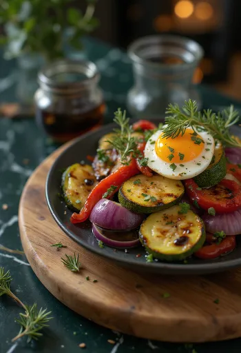 Uunijuurekset balsamiviinietikalla tarjoiltuna