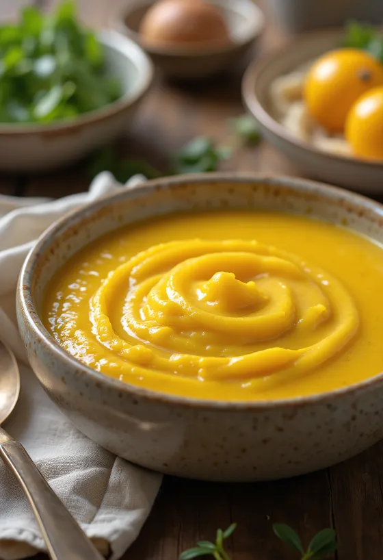 Curry-hedelmäkastike tarjoiltuna