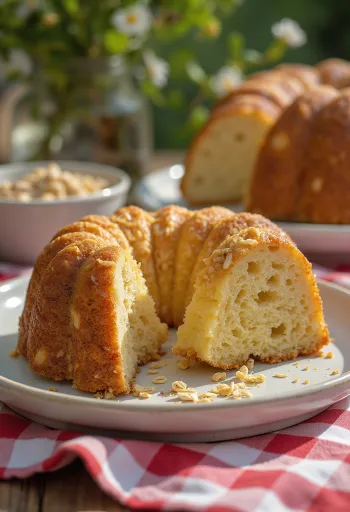 Kaurakuglof tarjoiltuna lautasella