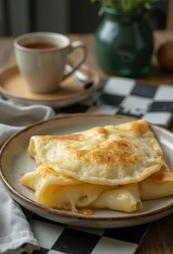 Klassinen Beiju, tapiokajauhosta tehty rieska vastapaistettuna