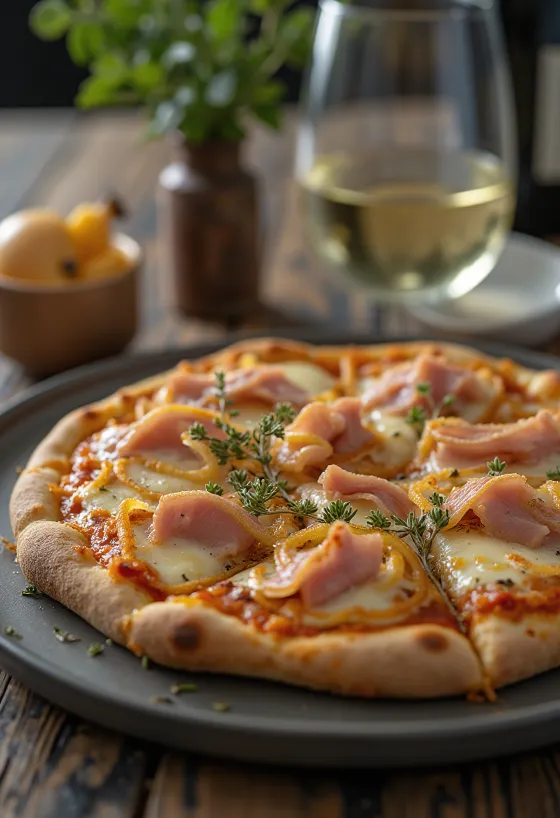 Pizza alla Messinese tonnikalalla ja sipulilla