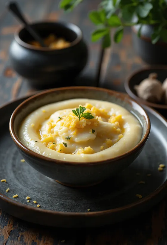 Höyrytetty chawanmushi-munavanukas keraamisessa astiassa