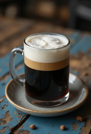 Irish Coffee kermavaahdolla ja viskillä koristeltuna