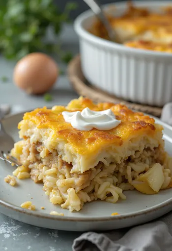 Savoyinkaalilaatikko kerrostettuna mehukkaalla jauhelihalla ja pehmeällä riisitäytteellä