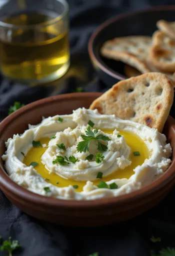 Haydari-jogurttikastike tarjoiltuna tuoreiden vihannesten kera