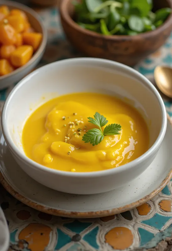 Hunaja-curry-lime-voikastike tarjoiltuna