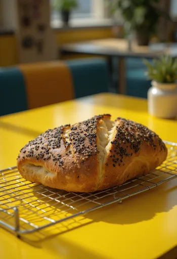 Dinkelbrot saksalainen spelttileipä vastapaistettuna