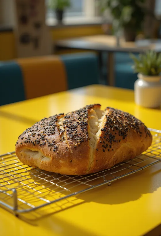 Dinkelbrot saksalainen spelttileipä vastapaistettuna