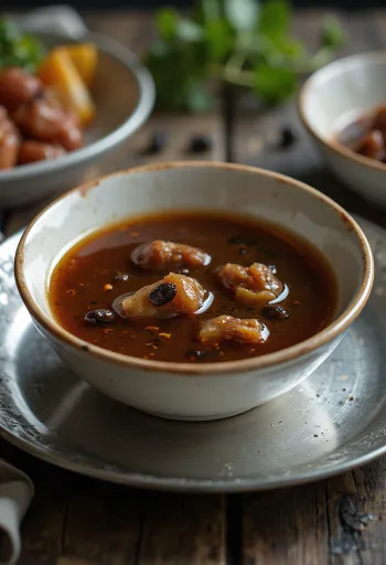 Adobo-kastike tarjoiltuna grillatun kanan ja riisin kanssa