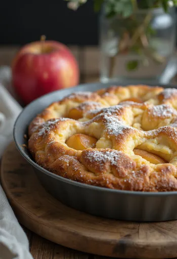 Omena-kanelikakku tarjoiltuna