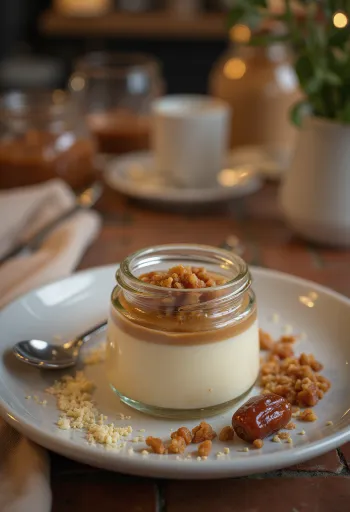 Taatelipannacotta lasissa