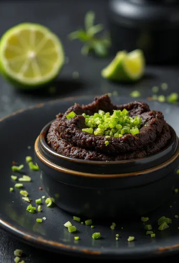 Vanilja-limekohokas tarjoiltuna