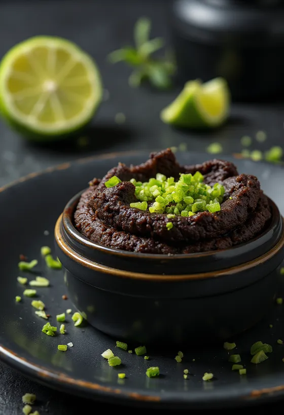 Vanilja-limekohokas tarjoiltuna