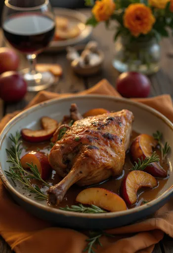 Rapeaksi paistettu ankankoipi perunamuusin ja haudutetun kaalin kera