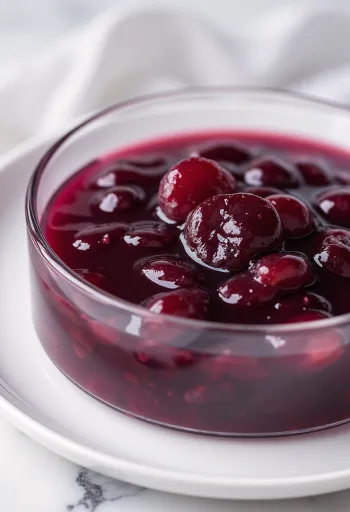 Punaviini-luumukastike tarjoiltuna