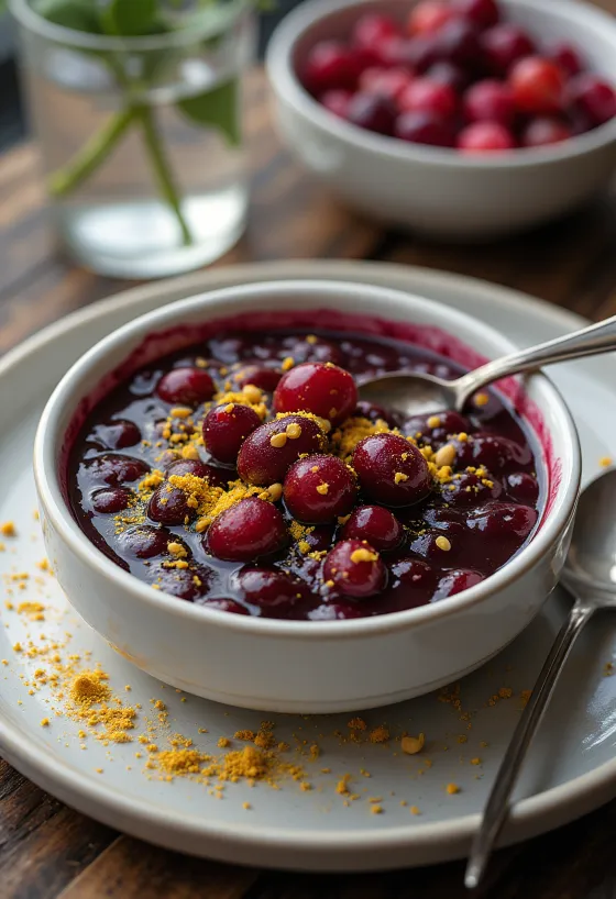 Curry-karpalo-sinappikastike tarjoiltuna